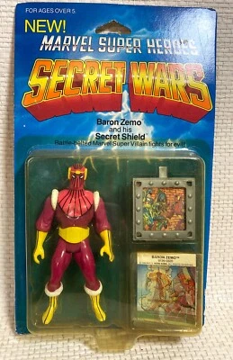 Figura de colección 1984 Mattel Marvel Secret Wars Baron Zemo - Sellada en 3 lados Foto 1 de 4
