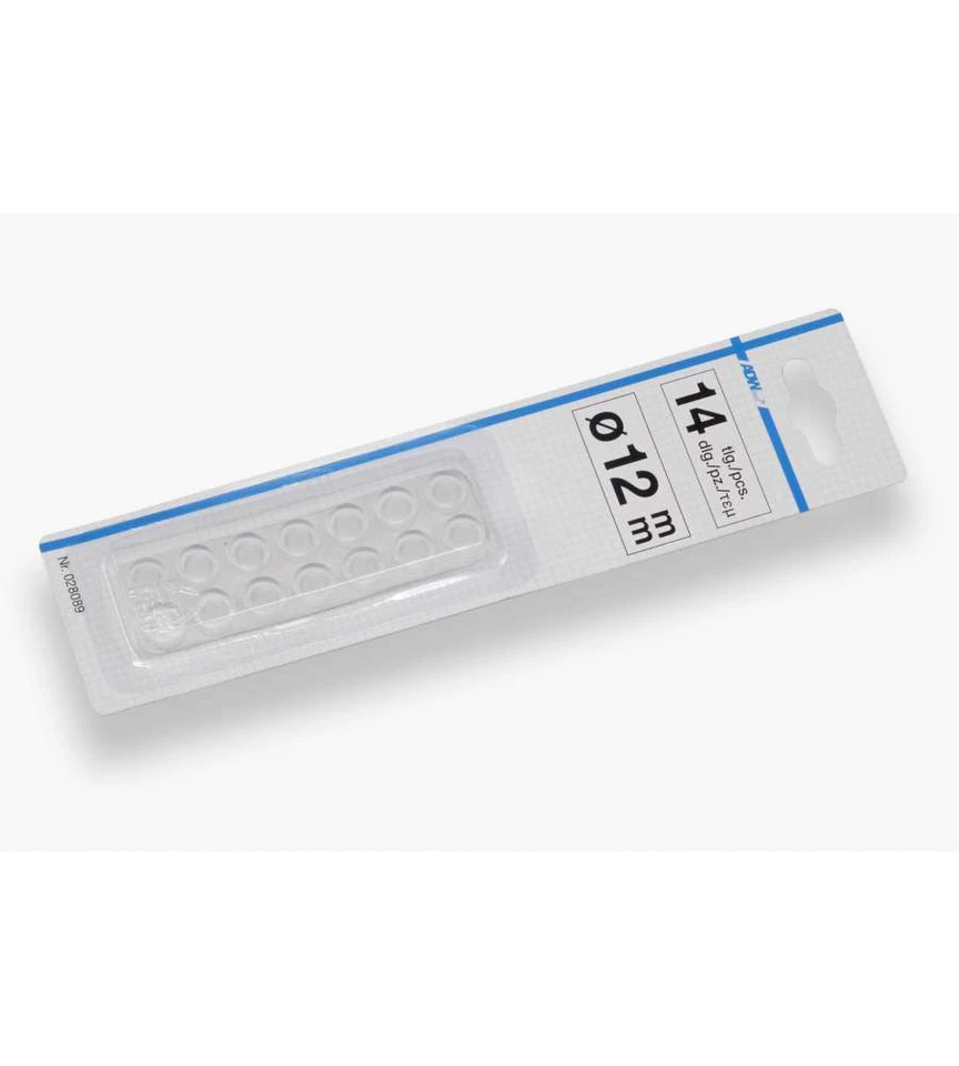 Paracolpi Adesivo Trasparente  12 mm 14 pezzi - Immagine 1 di 1