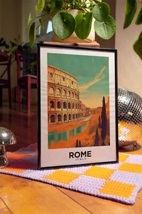 Rome Italy Vintage Style Travel Poster - Home Decor, Wall Art - Picture 1 of 15