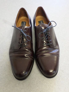 Bostonian "Crown Windsor" burgundy leather, cap toe oxfords. Men's 9 D/B - Picture 1 of 6