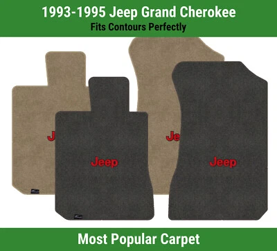Lloyd Ultimat Front Mats for '93-95 Jeep Grand Cherokee w/Red on Black Jeep - Image 1 of 4