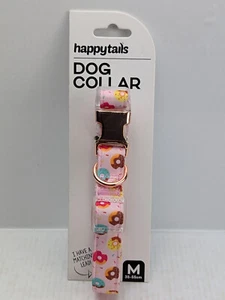 Dog Collar Happytails Pink Doughnuts Medium Adjustable 35-55cm New Steel D-Ring - Bild 1 von 7