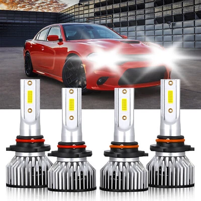 Para Chrysler Daytona 1992-1993 4x bombillas LED haz alto bajo 9005+9006 Foto 1 de 4