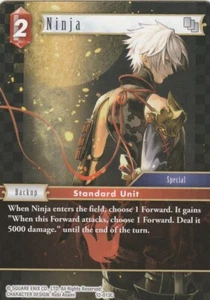 FINAL FANTASY TCG 1 X NINJA 12-013C - TARJETA COMÚN LÁMINA N0T - FUEGO - Imagen 1 de 1