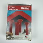 Keene Coin Counters For Quarters, Dimes, Nickles, Pennies, 4 Tubes in Box