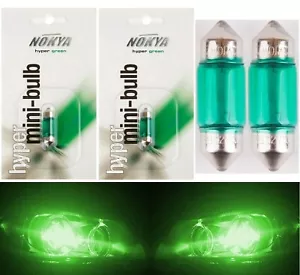 Nokya De3175 DE3022 DE3021 Nok5251 10W Green Two Bulbs Trunk Cargo Replacement - Picture 1 of 5
