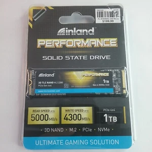 1 TB inland Performance SSD-3D TLC NAND M.2 2280 PCIe Gen 4x4 NVMe 5000/4300MB/s - Picture 1 of 3