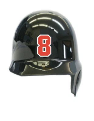 Custom Number 1.5" Baseball/Softball/Football Helmet Vinyl Decal Sticker  - Image 1 of 3
