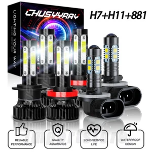 Kit combinado de faros antiniebla LED 881 para Hyundai Santa Fe 2007-2012 H7 H11 - Imagen 1 de 13