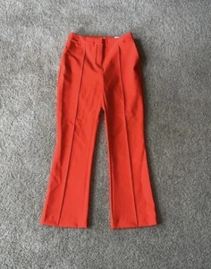 NWT Rachel Zoe Dress Casual Pants Hi-Rise Kick Flare. Orange - Picture 1 of 11