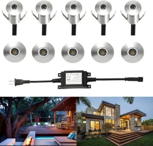 22mm Low Voltage LED Deck Light Kit Decor Lamp LED In-ground Lighting Warm White - Picture 1 of 16