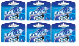 Mens Personna Matrix3 +Titanium Refills - 4 Cartridges (6 pack) - Picture 1 of 1