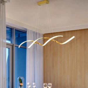 LED Chandelier Lighting Home Lamp Kitchen Gold Pendant Light Hotel Ceiling Light - Picture 1 of 11