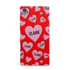 Personalised Hearts Sony Case For Sony Phones