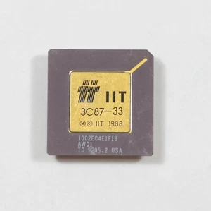 Co-processeur 80387 - IIT 3C87-33 - FPU pour 80386 - TESTÉ - Photo 1/2