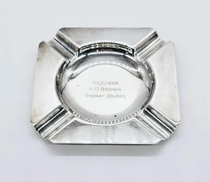 Snooker Doubles Silverplate Ashtray NCC 1965; A.D. Brown by Chas S Green 105 gr - Picture 1 of 6