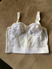 Bali 40C White Sky Sheer Lace Soft Cup Long Line Bra  Style 3300 Pre Owned