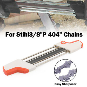 2 IN 1 Easy Chainsaw File Chain Sharpener Kits 7/32 5.5mm For Stihl 3/8"P E4