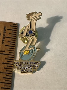 Prendedor de colección New York Bermuda Binghamton New York 2009 Lions Club - Imagen 1 de 2