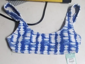 Lebendiges blaues Batik Bikini Oberteil - sommerfertig! - Bild 1 von 3