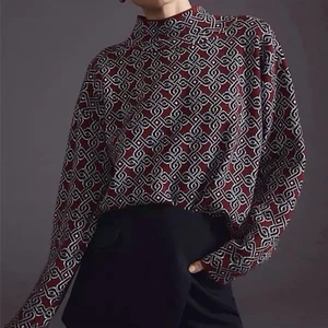 Anthropologie Maeve Carys Pullover mit Stehkragen Damen XX-Small rot Oversized - Bild 1 von 10