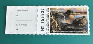 1999 Minnesota Migratory Waterfowl Duck Stamp MN23 FV $5.00 With ID Selvage MNH - Picture 1 of 2