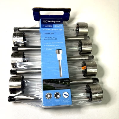 Juego de 7 luces Westinghouse iluminación solar para paisaje 1 lumen Foto 1 de 4