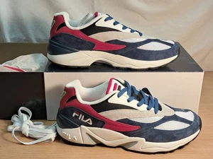 Paar FILA Estate blau/weiß Sneaker/Turnschuhe Herren UK Größe 11 - Bild 1 von 10