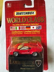1990 Matchbox World Class Lamborghini Countach Red #23 Brand New - Picture 1 of 3
