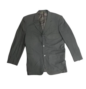 DONNA KARAN SIGNATURE MEN’S JACKET 100% WOOL Size 44/38L Black Formal Wedding - Picture 1 of 15