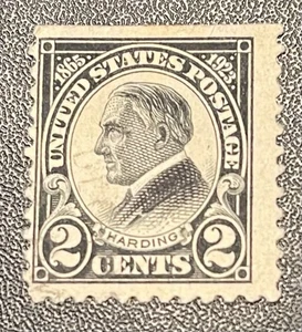 US 1923 2c Black Harding coil Mint NG stamp - Picture 1 of 1