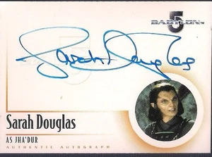 COMPLETE BABYLON 5 THE RA 2002 SARAH DOUGLAS AS JHA'DUR A13 ON CARD AUTOGRAPH - Picture 1 of 2