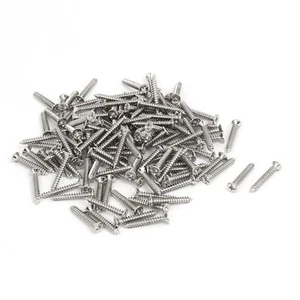 M3 x 20mm Phillips Flat Head Self Tapping Screws Silver Tone 190pcs - Picture 1 of 3