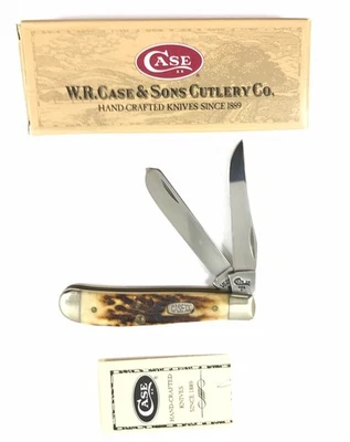 Case XX USA 1999 Mini Trapper Stag Handle Pocket Knife V5207 SS 3094-PX - Image 1 of 4
