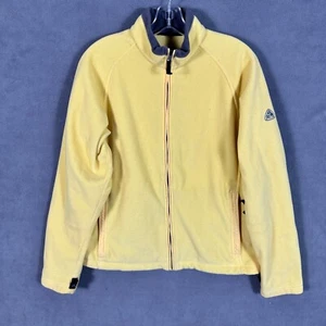 Vintage Nike ACG THERMA-FIT Jacket Womens XL Yellow Fleece Base Layer Hiking - Picture 1 of 16