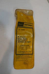 Vintage Craftsman Sae Ratcheting  Box End Wrench Set Pouch 4368 Plain Logo - Picture 1 of 4