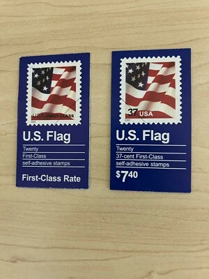 #BK290 (37) #BK291b 37 Cent Flag booklets of 20 MNH - Image 1 of 2