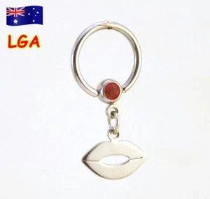 1 LIPS Captive gem ball 14g 10mm Lip Ear Stud Body Piercing - Picture 1 of 6
