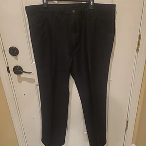 Wrangler Wrancher Dress Pants Men's 44 x 30 Black B2BK Polyester Cowboy Western - Picture 1 of 6