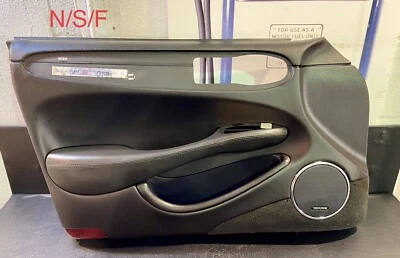 Jaguar XJ8 XJR X308 Passenger Front RHD Black Door Card - Alpine Speaker Cover - Image 1 of 3