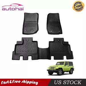Floor Mats Liners Carpets for 2014-2018 Jeep Wrangler JK Unlimited JKU 4-Door - Picture 1 of 11