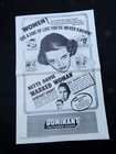 BETTE DAVIS & BOGART in "Marked Woman" - 1956 POSTER ADVERTISING  PRESS KIT