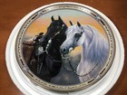Danbury Mint Standing Watch on the Range Black White Horse Porcelain Plate NOS