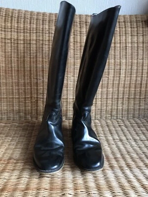 Regent Tall Horse Riding Boots  5602N UK 5.5 H 43cm  Calf 35cmPull On Black - Image 1 of 4