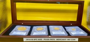2014-W 4PC AGE PCGS PR70 DCAM SIGNED BY MERCANTI - Picture 1 of 7