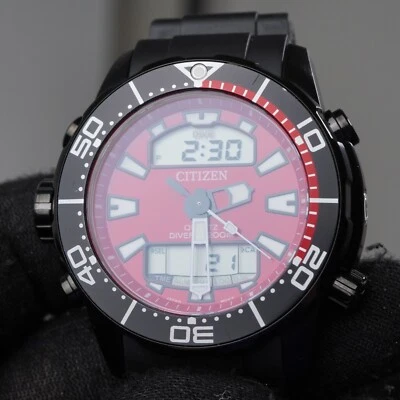 Reloj de buceo Citizen Aqualand Promaster jp1095-15x C500 200M 45mm sensor de profundidad rojo Foto 1 de 4