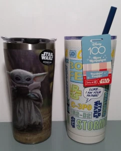 Star Wars Tumblers w/ Grogu and Retro Look 20oz, Stainless Steel, Insulated, NEW - Picture 1 of 8