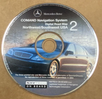 Mercedes C, E, CL, CLK S SL G-Class Navigation Digital Road Map 2, Rel. 7/02 - Image 1 of 2