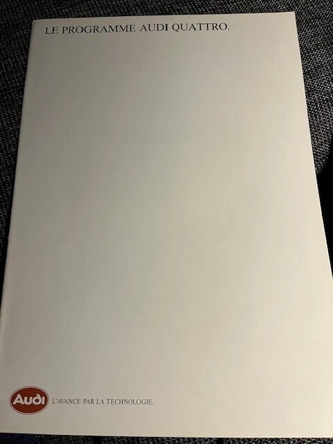 1988 Audi 80 / 90 / 100 / 200 Quattro Brochure - Image 1 of 1