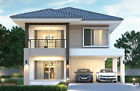 Modern House Home Building Plans 4 BedRoom 3 BathRoom With Garage & CAD File